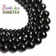 Pick Size 4.6.8 .10MM Natural Genuine Flash Rainbow Obsidian Stone Round Loose Beads 15"/Strand for Jewelry Making Diy Bracelet 2024 - buy cheap