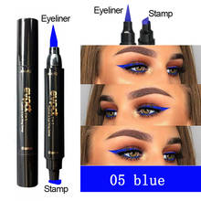 Evpct 1Pcs Double-Headed Seal Black Blue Eyeliner Triangle Seal Eyeliner 2-1 Waterproof Eyeliner Stamp Contouring Makeup TSLM2 2024 - buy cheap