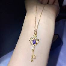 The Best GiftFor your girl Friend Tanzanite Pendant Necklace 925 sterling silver Fine jewelry Tanzanite Pendant 2024 - buy cheap