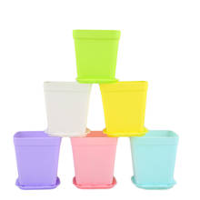 Colorful ABS Flower Pots Small Gardening Plastic Flower Planters For Succulent 2024 - buy cheap
