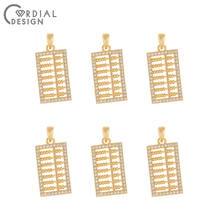 Cordial Design 10Pcs 12*27MM Pendant For Necklace/Jewelry Accessories/Genuine Gold Plating/Hand Made/Jewelry Findings/CZ Charms 2024 - buy cheap