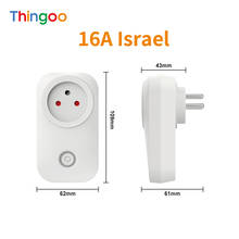 Adaptador de controle remoto sem fio temporizador monitor 16a tomada de energia israel inteligente plug il com tuya nuvem alexa google assistente casa 2024 - compre barato