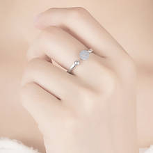Новое роскошное кольцо из 100% стерлингового серебра 925 пробы для женщин, обручальное регулируемое кольцо с кубическим цирконием, очаровательное серебряное ювелирное изделие 2024 - купить недорого
