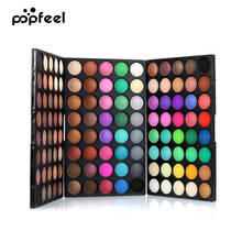 Popfeel marca 120 cores glitter paleta de sombra de olho fosco palete shimmer brilho nude compõem paleta conjunto kit cosméticos 2024 - compre barato