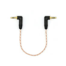Alta qualidade 5n puro cobre fone de ouvido cabo, neutrik 3.5mm ângulo plug cabo de áudio, 3.5mm a 3.5mm conector linha 2024 - compre barato