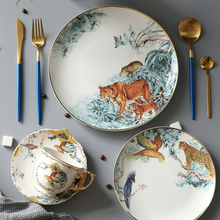 Ceramic Plates Dishes Bone China Animal Dessert Fruit Snack Plate Home Dinnerware Decoration Cute Plates Serving Platter 2024 - buy cheap
