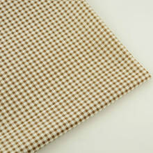 Tissue Brown And White Check Cotton Fabric Fat Quarter Plain Beginner's Practice Curtain Sewing Crafts Textile Patchwork Tecido 2024 - buy cheap