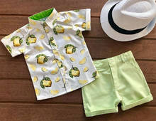 UK Toddler Kids Baby Boys Lemon Tops T-shirt Shorts Pants 2PCS Outfits Clothes 2024 - buy cheap