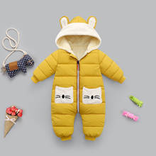 Monos de invierno para niños, abrigo, ropa de nieve para bebé, Atuendo para la nieve de recién nacido, ropa de algodón cálida 2024 - compra barato