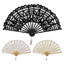 Vintage Lady Handmade Lace Hand Fan Bridal Wedding Party Decoration, Lvory 2024 - buy cheap