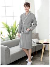 100Cotton Waffle Bathrobe Men Summer home dressing gown Men Robe Bride Male Kimono Thin String Bathrobes Couples Loose sleepwear 2024 - buy cheap