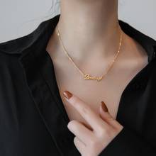 YUN RUO-collar con colgante chapado en oro de 14 quilates para mujer, joya moderna de acero de titanio, regalo hipoalergénico, tendencia 2020 2024 - compra barato
