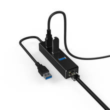 USB 3,0 Ethernet адаптер с 3 Порты USB 3,0 док-станция USB RJ45 Gigabit Ethernet Lan 10/100/1000 Мбит сетевой карты для ноутбука 2024 - купить недорого