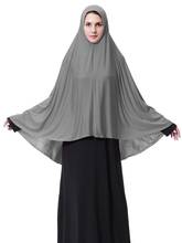 Longa hijab feminina ramadã vestuário de oração muçulmano turbante cobertura completa burka árabe turbante moderado lenço de cabeça abaya touca película de vidro khimar 2024 - compre barato