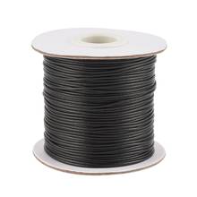 1mm Black Waxed Polyester Cord Waxed Line Thread String Strap for DIY Bracelets Necklace Braided Rope Jewelry Making 85yard/roll 2024 - buy cheap