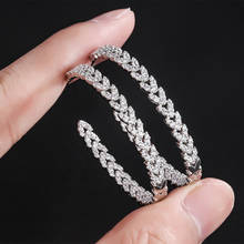 Funmode Luxury Crystal Big Pendientes Hoop Earrings For Women brincos para as mulheres Wholesale FE76 2024 - buy cheap