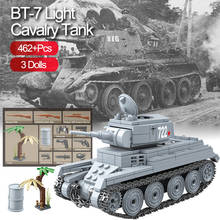 462pcs Military BT-7 Light Tank Building Blocks Compatible WW2 Bricks Set Models Soldiers Weapons Army Children Kids Toys Gifts 2024 - buy cheap