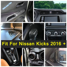 Carbon Fiber AC Vent Outlet / Transmission / Door Wrist / Glass Switch / A Pillar Post Cover Trim For Nissan Kicks 2016 - 2021 2024 - buy cheap