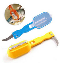 Cuchillo Skinner para mariscos, utensilio de cocina, removedor de escamas de pescado de acero inoxidable con tapa, limpieza de escamas de pescado, 1 unidad 2024 - compra barato