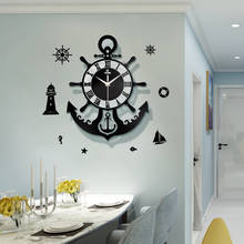 Acrylic Mediterranean Modern Design 3D Wall Clock for Home Decor Roman Numerals Quartz Needle Silent Clock Living Room Bedroom 2024 - buy cheap