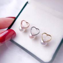 925 Sterling Silver Heart Shape Earrings Mountings Jewelry Parts Fittings Women's Accessories for Pearls Beads Stones Agate Jade 2024 - buy cheap