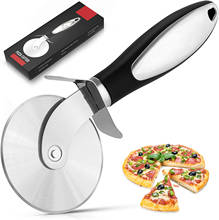 Fatiador de pizza rotativo, roda de corte de pizza em aço inoxidável, suave, alça ergonômica, panquecas, massas, cookies, chopper 2024 - compre barato