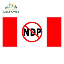 EARLFAMILY 13cm x 6.9cm for Canada Flag No NDP Car Sticker Car Truck Decal Bumper Window Anime Fashion Waterproof Decoration 2024 - buy cheap