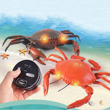 Brinquedo de caranguejo com controle remoto, brinquedo criativo infravermelho de controle remoto para crianças, modelo de caranguejo divertido para arrumar e arrumar presente de natal 2024 - compre barato