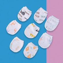 2 Pair Baby Soft Cotton Cartoon Pattern Anti Scratching Gloves Newborn Protection Face Scratch Mittens Infant Handguard Supplies 2024 - buy cheap