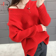 Women Sweater Autumn Winter Knitted Jumper Sweaters Casual Loose Long Sleeve V neck Soft Pullovers female Clothes 2024 - buy cheap