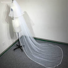 3M Voile Mariage Long Wedding Veil 2 Layers White Ivory Wedding Veils with Comb Ribbon Edge Velo De Novia Largo Catedral 2024 - buy cheap