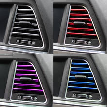 10pcs Car Air Vent Strip Interior Air Vent Grille Switch Rim Trim Outlet Decoration Strip Air Outlet Trim Car Styling Mouldings 2024 - buy cheap