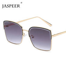 JASPEER-gafas de sol cuadradas Retro para mujer y hombre, lentes de sol cuadradas Vintage, UV400, a la moda, con marco de Metal 2024 - compra barato