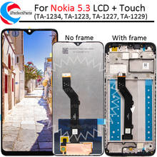 6,55 ''для Nokia 5,3 ЖК-дисплей с рамкой TA-1227 TA-1229 TA-1223 Сенсорная панель экран дигитайзер Замена для Nokia 5,3 LCD 2024 - купить недорого