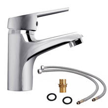 Bathroom Basin Faucet Chrome Single Handle Kitchen Tap Faucet Mixer Hot and Cold Water Hose Chrome Bathroom Accessory 2024 - buy cheap