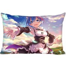 Capa de travesseiro personalizada retangular re zero com zíper, capa de almofada clássica tamanho 35*45cm presente faça você mesmo 2024 - compre barato