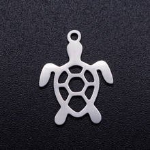 5pcs/lot  Sea Turtle Stainless Steel DIY Charms Wholesale Factory Sale Jewelry Making Charm Charm for Bracelet Making 2024 - buy cheap