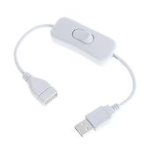 Cable USB 2019 macho A hembra, extensor de extensión blanco con interruptor de encendido y apagado, 28cm, nuevo, 2,0 2024 - compra barato