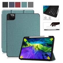 Cloth Cover Case for iPad Pro 11 Case 2020 Smart Cover Stand Flip Cover For ipadpro 11 inch case 2020 Funda with pencil holder 2024 - buy cheap