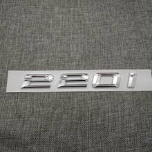 Chrome Shiny Silver ABS Number Letters Word Car Trunk Badge Emblem Letter Decal Sticker for BMW 2 Series 220i 2024 - buy cheap