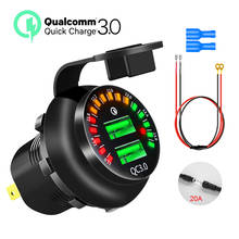 Dual USB Quick Charge 3.0 Car Charger,12V/24V 36W Waterproof Fast Charger Socket Power Outlet with Voltmeter LED Display 2024 - buy cheap