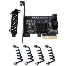 Карта PCI Express Raid 4 порта SATA 3,0 Add On Card Marvell 88SE9230 чип PCIE SATA Raid контроллер PCI-E SATA HDD SSD Raid карта 2024 - купить недорого