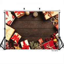 Christmas Gifts Vintage Wooden Board Vinyl Photography Background Decor Children Newborn Baby Party Photocall Photo Studio Props 2024 - buy cheap