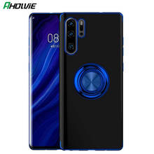 Para huawei p30 p20 lite pro anel de carro magnético suporte chapeamento macio tpu caso para huawei companheiro 20 lite pro honra 10 telefone capa 2024 - compre barato