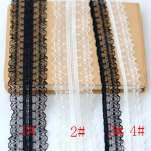 2 Meters/lot Elastic Embroidered Lace Fabric Ivory Black Lace Trimming DIY Garment Sewing Crafts Material Stretch Lace Ribbon 2024 - buy cheap