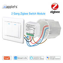 Módulo de interruptor inteligente Tuya Zigbee 3,0, controlador ESP8266, relé de 10A, 2 entradas, interruptor de luz, Alexa, Echo, Google Home, MQTT, SmartThings 2024 - compra barato