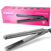 Профессиональный Выпрямитель для волос Kemei, утюжок для завивки волос с быстрым нагревом для афро-Кудрей, утюги для выпрямления, инструменты для укладки, утюги для волос 5 2024 - купить недорого