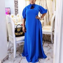 RMSFE-Vestido de manga media para mujer, Túnica africana de cuello alto, de moda, Color sólido, 2021 2024 - compra barato
