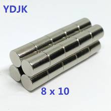 10 20 50 100PCS/LOT Cylinder Magnet 8*10  N35 Strong NdFeB Magnet 8x10 Rare Earth Permanent Neodymium Magnets 8 x 10 2024 - buy cheap