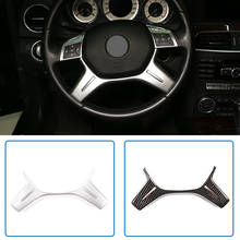 Карбоновое волокно для Mercedes Benz C Class W204 C180 C200 2011-13 CarABS отделка рулевого колеса E ML GL Class W212 X166 W166 2024 - купить недорого
